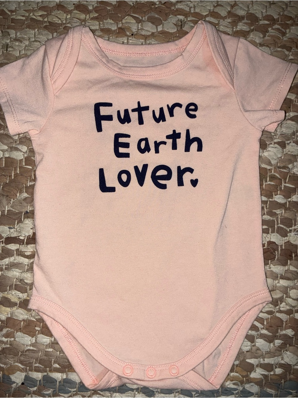 Mon Coeur Pink "Future Earth Lover" Infant One-Piece Bodysuit